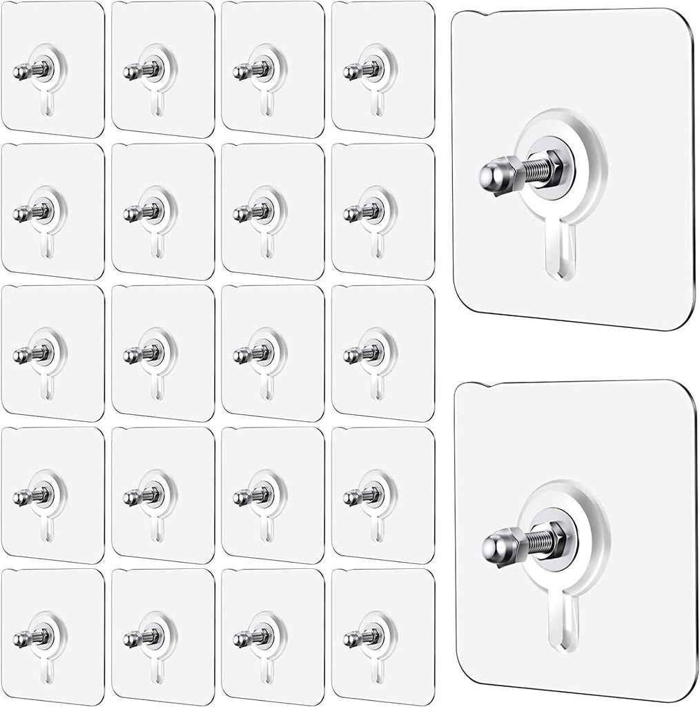 (30 Pcs) Wall Mount Screw Hooks for Kitchen Bathroom Bedroom Living Room