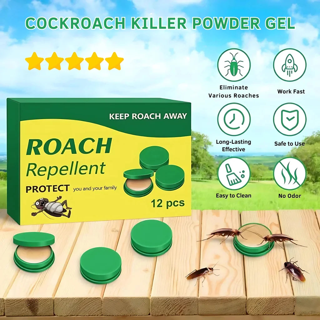 (Pack of 2) Natural Cockroach Killer Powder Gel